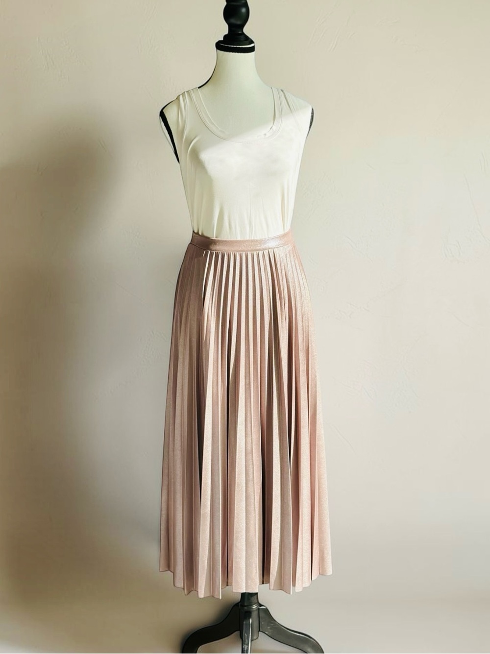 Halogen Women’s Blush Pleated Midi Skirt - Size XS, New